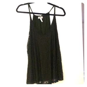 Olive green lace tank